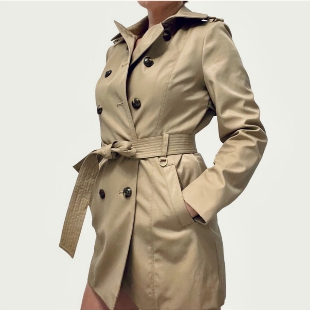 Andrew Marc Belted Trench Rain Coat Large